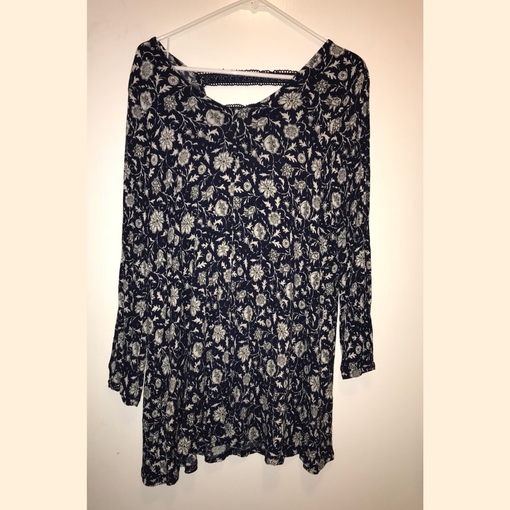 Long sleeved shift dress